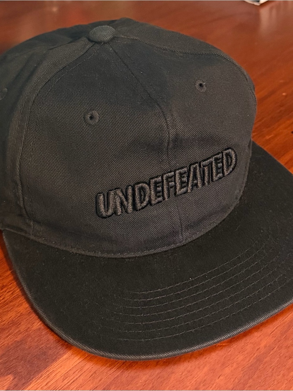Undefeated Black Embroidered Logo Snapback